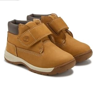 Timberland Size 4 Toddler Brown Strap Boots (Nearly new)